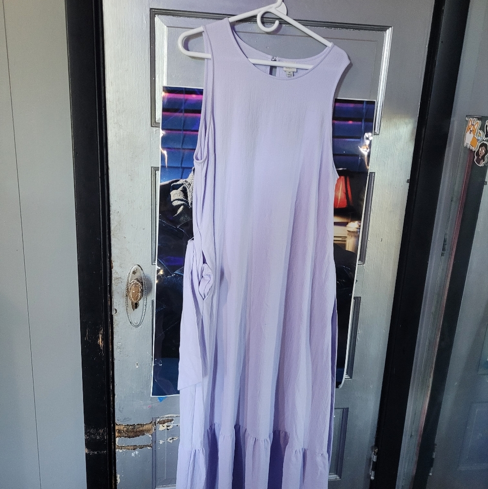 New lilac long purple summer dress